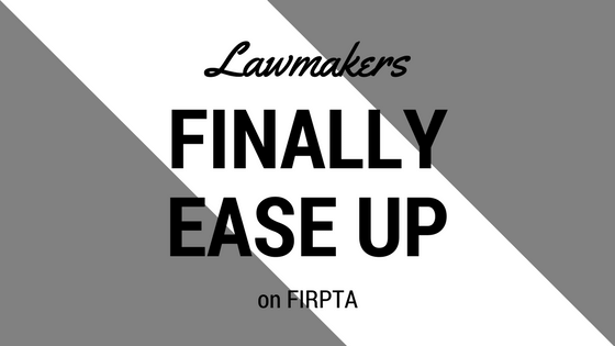 Lawmakers Finally Ease Up on FIRPTA
